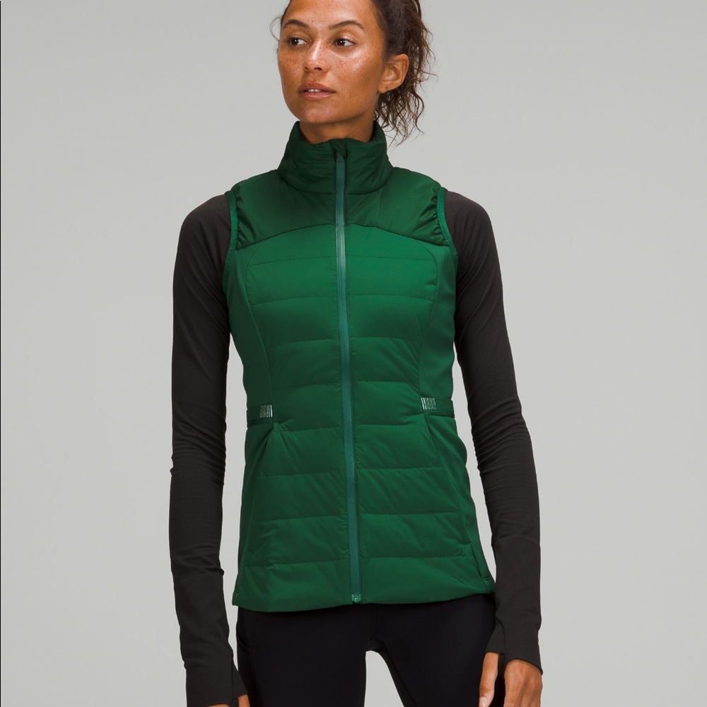 NWOT Lululemon Down For it all Vest - Everglade Green